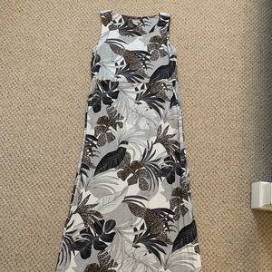 Chico’s Palm Print Animal Print Maxi Dress